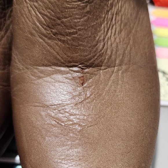 LADIES VINCE CAMUTO ANKLE BOOTS - 9 M - DARK TAN LEATHER - Picture 9 of 9